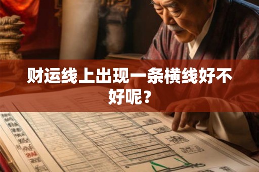 财运线上出现一条横线好不好呢？