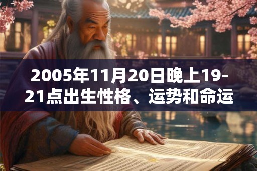2005年11月20日晚上19-21点出生性格、运势和命运 2005年11月20日晚上19-21点出生性格、运势和命运