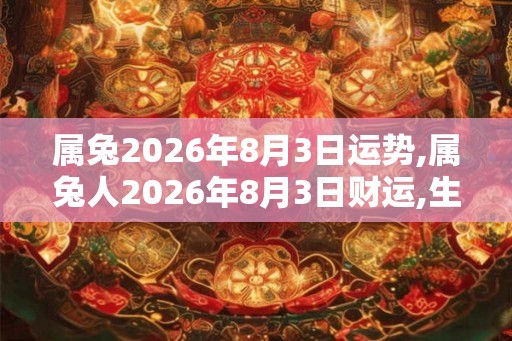 属兔2026年8月3日运势,属兔人2026年8月3日财运,生肖兔2026年8月3日运势 属兔2026年8月3日运势,属兔人2026年8月3日财运,生肖兔2026年8月3日运势