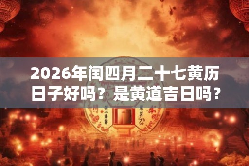2026年闰四月二十七黄历日子好吗？是黄道吉日吗？