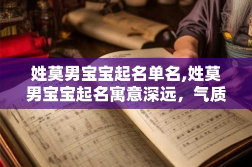 姓莫男宝宝起名单名,姓莫男宝宝起名寓意深远，气质独特