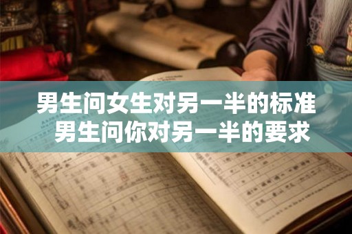 男生问女生对另一半的标准  男生问你对另一半的要求怎么回答