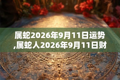 属蛇2026年9月11日运势,属蛇人2026年9月11日财运,生肖蛇2026年9月11日运势
