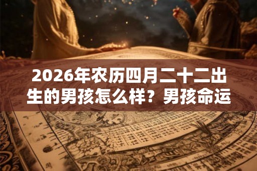 2026年农历四月二十二出生的男孩怎么样？男孩命运解析