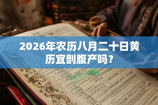 2026年农历八月二十日黄历宜剖腹产吗？