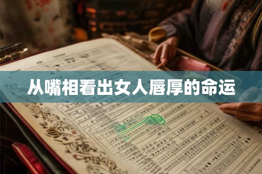 从嘴相看出女人唇厚的命运