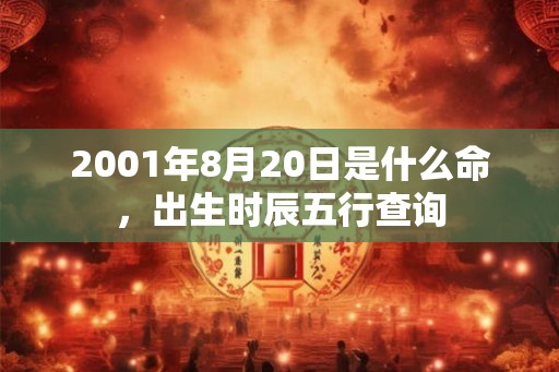 2001年8月20日是什么命，出生时辰五行查询
