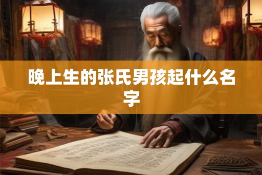 晚上生的张氏男孩起什么名字