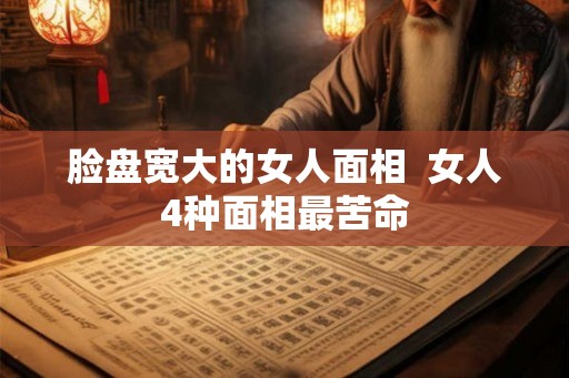 脸盘宽大的女人面相  女人4种面相最苦命