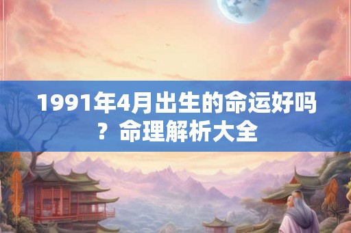 1991年4月出生的命运好吗？命理解析大全