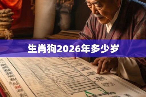 生肖狗2026年多少岁