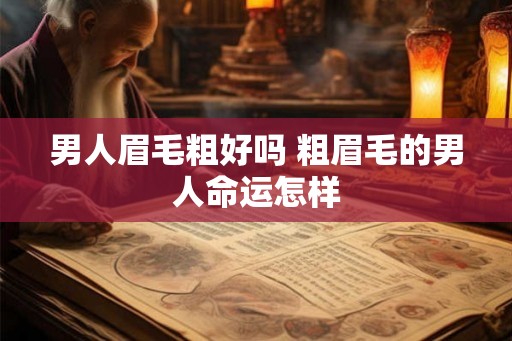男人眉毛粗好吗 粗眉毛的男人命运怎样
