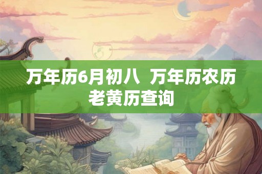 万年历6月初八  万年历农历老黄历查询