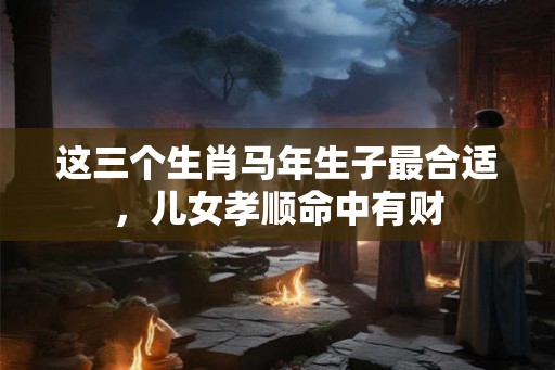 这三个生肖马年生子最合适，儿女孝顺命中有财