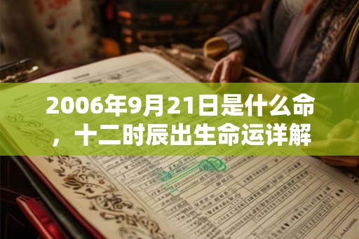 2006年9月21日是什么命，十二时辰出生命运详解