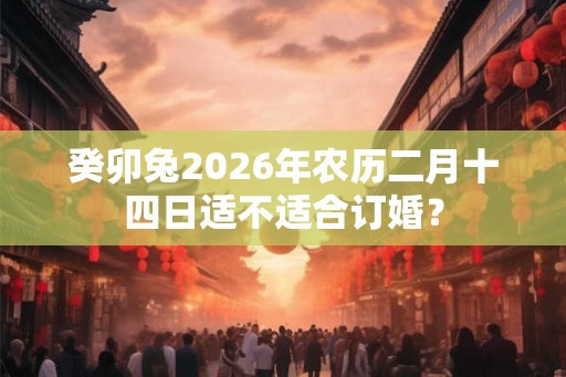癸卯兔2026年农历二月十四日适不适合订婚？