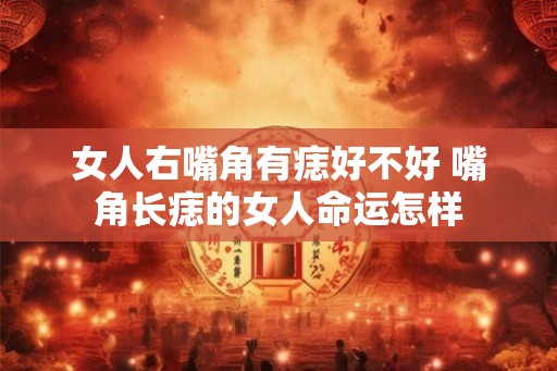 女人右嘴角有痣好不好 嘴角长痣的女人命运怎样