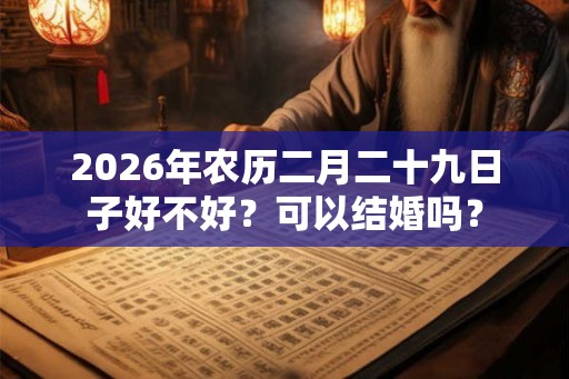 2026年农历二月二十九日子好不好?可以结婚吗? 2026年农历二月二十九日子好不好?可以结婚吗?