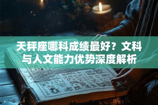 天秤座哪科成绩最好？文科与人文能力优势深度解析