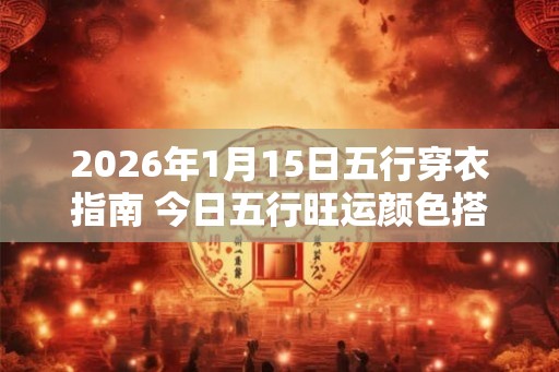 2026年1月15日五行穿衣指南 今日五行旺运颜色搭配