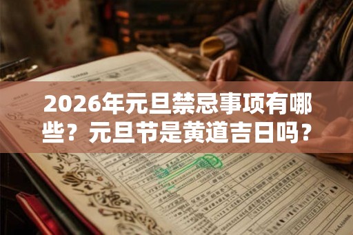 2026年元旦禁忌事项有哪些？元旦节是黄道吉日吗？