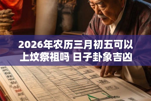 2026年农历三月初五可以上坟祭祖吗 日子卦象吉凶