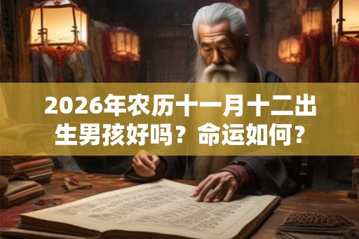 2026年农历十一月十二出生男孩好吗？命运如何？