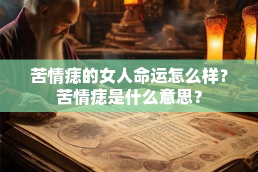 苦情痣的女人命运怎么样？苦情痣是什么意思？