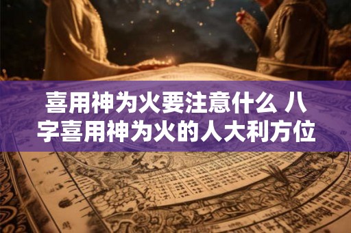 喜用神为火要注意什么 八字喜用神为火的人大利方位