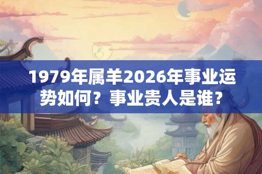 1979年属羊2026年事业运势如何？事业贵人是谁？