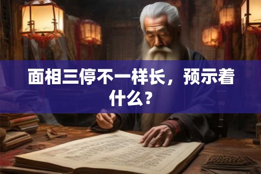 面相三停不一样长，预示着什么？