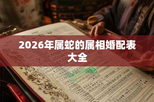 2026年属蛇的属相婚配表大全