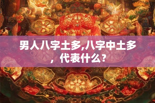 男人八字土多,八字中土多，代表什么？