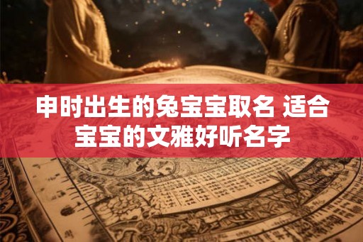 申时出生的兔宝宝取名 适合宝宝的文雅好听名字