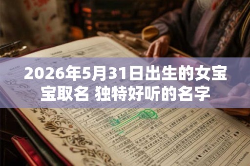 2026年5月31日出生的女宝宝取名 独特好听的名字