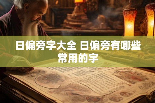 日偏旁字大全 日偏旁有哪些常用的字