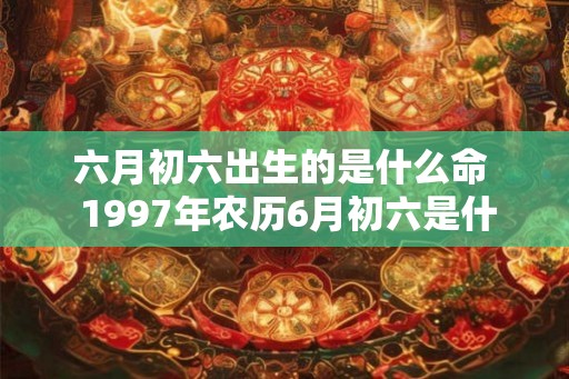 六月初六出生的是什么命  1997年农历6月初六是什么命