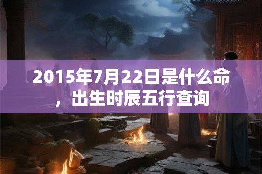 2015年7月22日是什么命，出生时辰五行查询