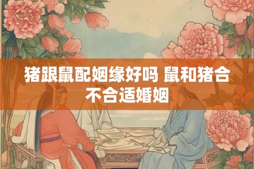 猪跟鼠配姻缘好吗 鼠和猪合不合适婚姻