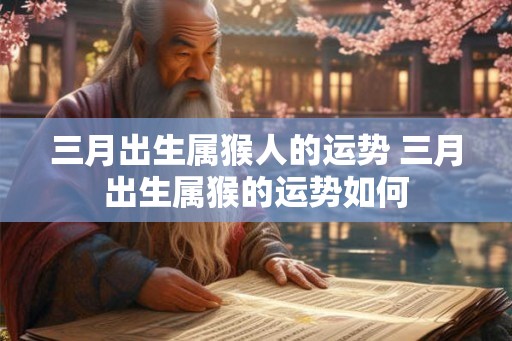 三月出生属猴人的运势 三月出生属猴的运势如何