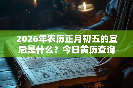 2026年农历正月初五的宜忌是什么?今日黄历查询 2026年农历正月初五的宜忌是什么?今日黄历查询