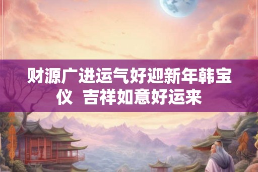 财源广进运气好迎新年韩宝仪  吉祥如意好运来