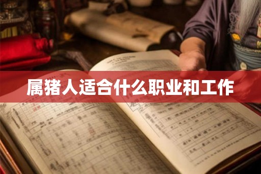属猪人适合什么职业和工作