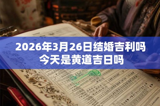2026年3月26日结婚吉利吗 今天是黄道吉日吗