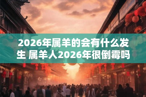 2026年属羊的会有什么发生 属羊人2026年很倒霉吗