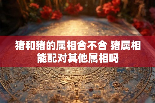 猪和猪的属相合不合 猪属相能配对其他属相吗