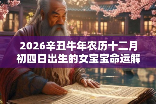 2026辛丑牛年农历十二月初四日出生的女宝宝命运解析！