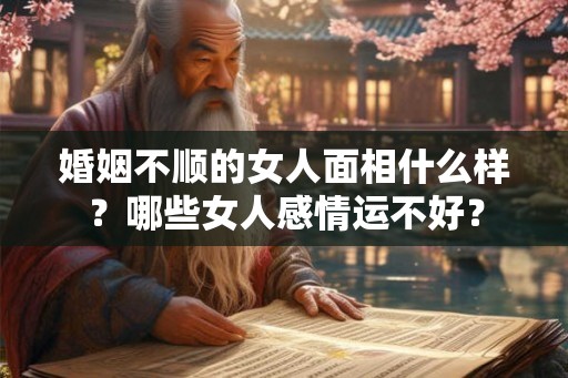 婚姻不顺的女人面相什么样？哪些女人感情运不好？