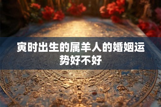寅时出生的属羊人的婚姻运势好不好