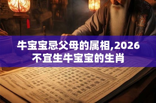 牛宝宝忌父母的属相,2026不宜生牛宝宝的生肖 牛宝宝忌父母的属相,2026不宜生牛宝宝的生肖